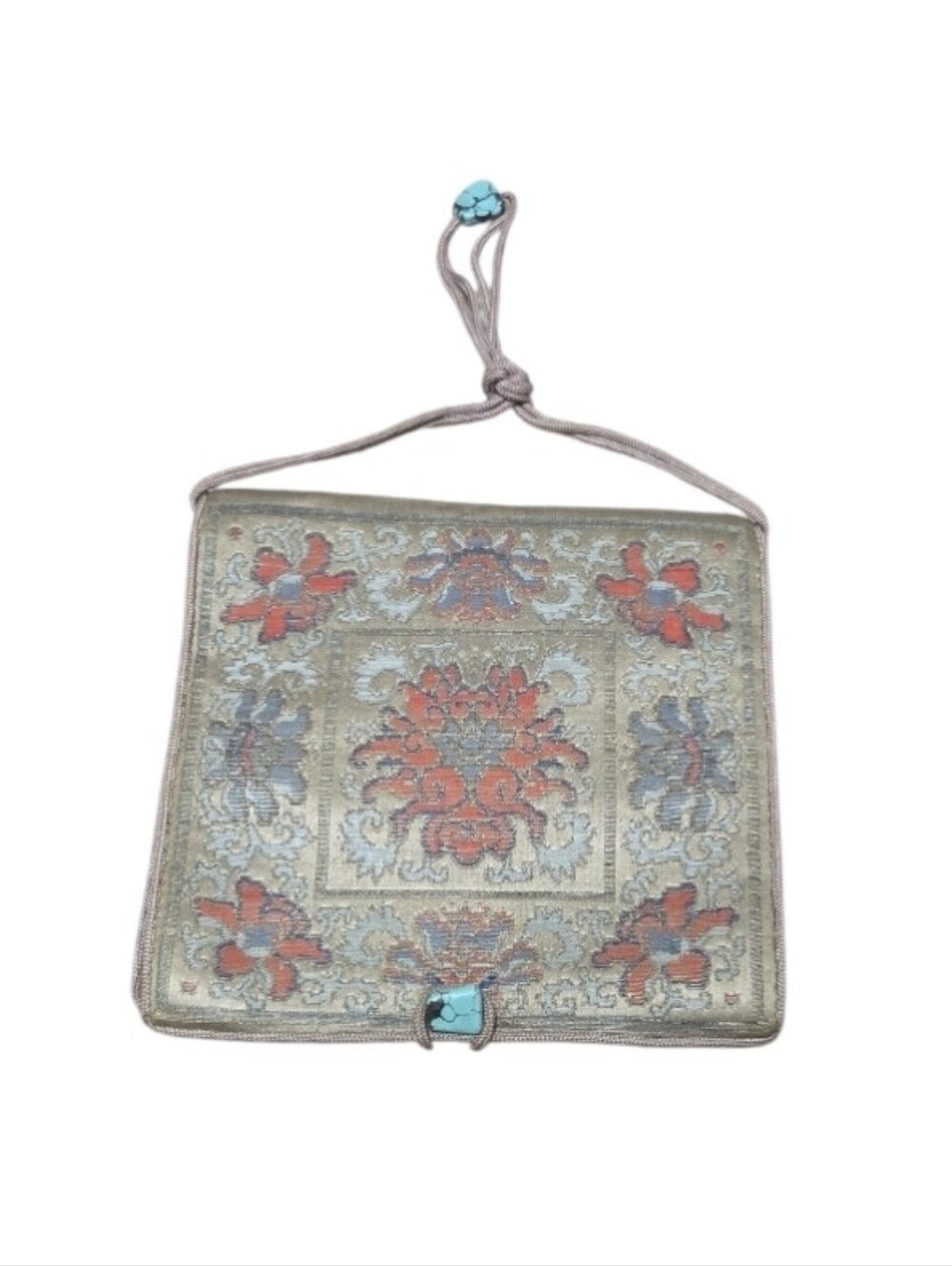 Vintage East Asian Tapastry pouch or purse likely of Chinese or Tibetan Artsy